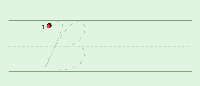 Animation showing how to write a cursive capital B and lowercase b with stroke order