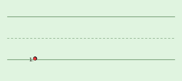 Animation showing how to write a cursive capital G and lowercase g with stroke order