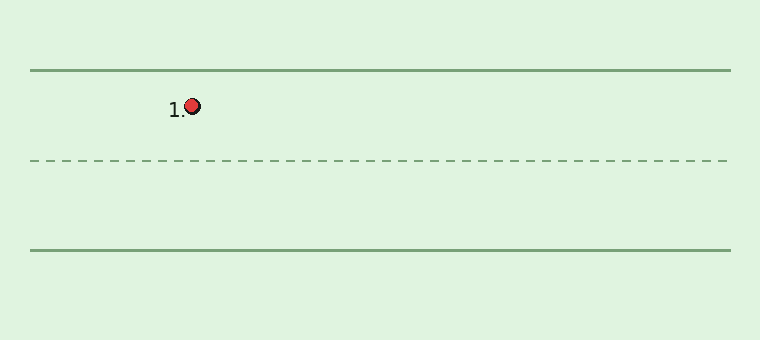 Animation showing how to write a cursive capital L and lowercase l with stroke order