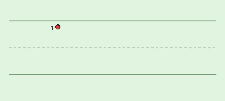 Animation showing how to write a cursive capital P and lowercase p with stroke order