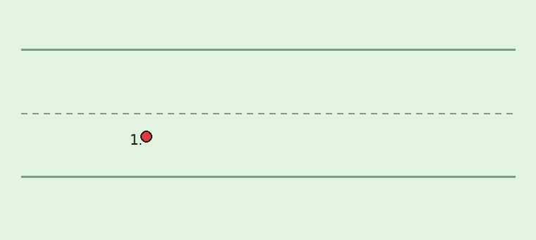 Animation showing how to write a cursive capital Q and lowercase q with stroke order
