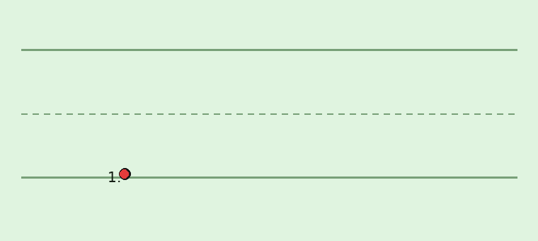 Animation showing how to write a cursive capital S and lowercase s with stroke order
