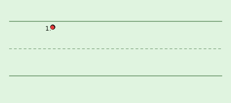 Animation showing how to write a cursive capital U and lowercase u with stroke order