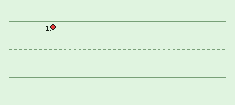 Animation showing how to write a cursive capital V and lowercase v with stroke order